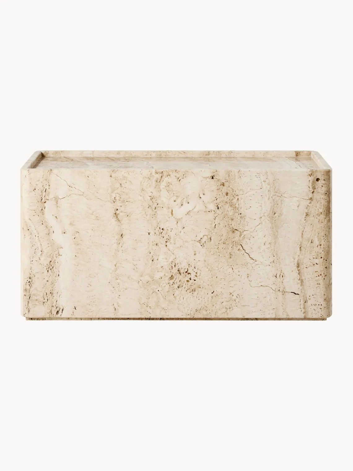 Online GUBI Table d'appoint en travertin Pietra Travertin beige clair