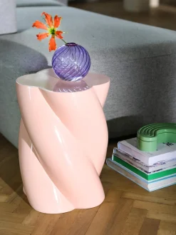 Clearance &k Amsterdam Table d'appoint en verre Marshmallow Rose pâle