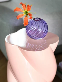 Clearance &k Amsterdam Table d'appoint en verre Marshmallow Rose pâle