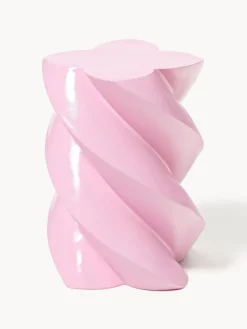 Outlet &k Amsterdam Table d'appoint en verre Marshmallow Rose, haute brillance