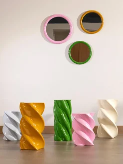 Outlet &k Amsterdam Table d'appoint en verre Marshmallow Rose, haute brillance