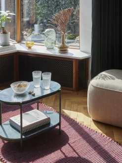 Hot Hübsch Table d'appoint ovale en marbre Nusa