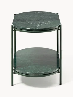 Hot Hübsch Table d'appoint ovale en marbre Nusa