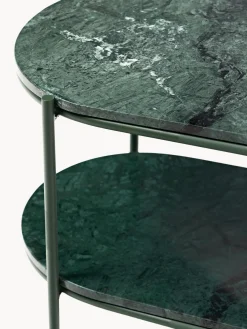 Hot Hübsch Table d'appoint ovale en marbre Nusa