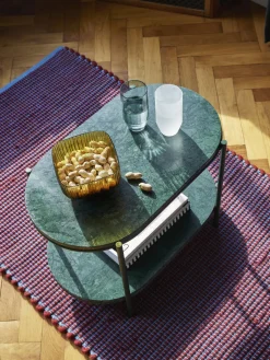 Hot Hübsch Table d'appoint ovale en marbre Nusa
