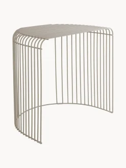 Sale AYTM Table d'appoint ovale en métal Curva Grège, mat