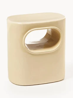 Discount HKLIVING Table d'appoint ovale Space Beige clair