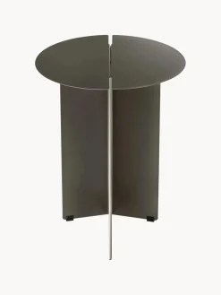 New blomus Table d'appoint ronde avec finition antique Oru Grège avec finition antiquaire