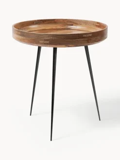 Sale Mater Table d'appoint ronde en manguier Bowl Manguier, noir