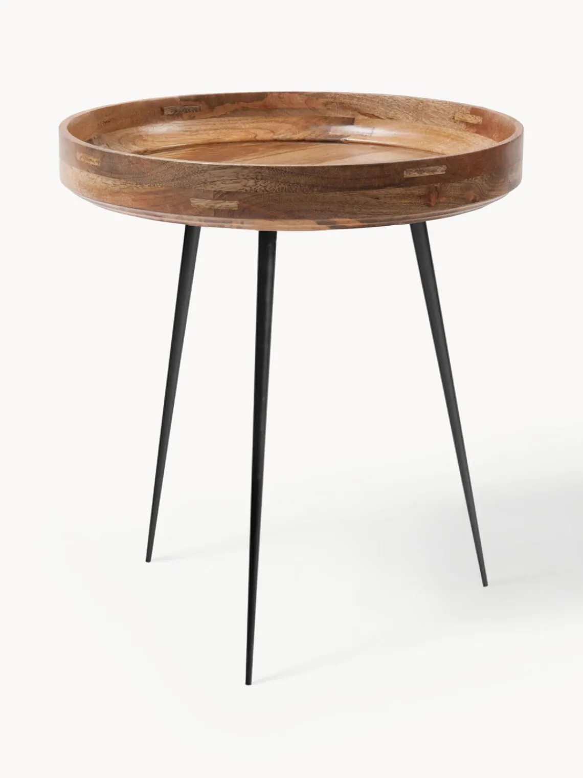 Sale Mater Table d'appoint ronde en manguier Bowl Manguier, noir