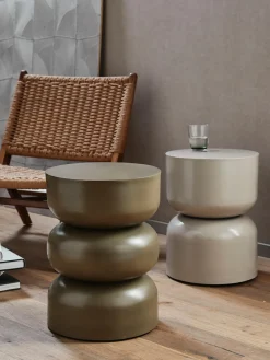 Best Nordal Table d'appoint ronde en métal Matka