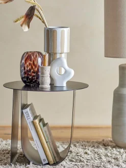 New Bloomingville Table d'appoint ronde en métal Cher