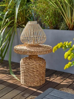 Sale Bloomingville Table d'appoint ronde en rotin Camo