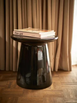 Clearance HKLIVING Table d'appoint ronde surface brillante Dustan