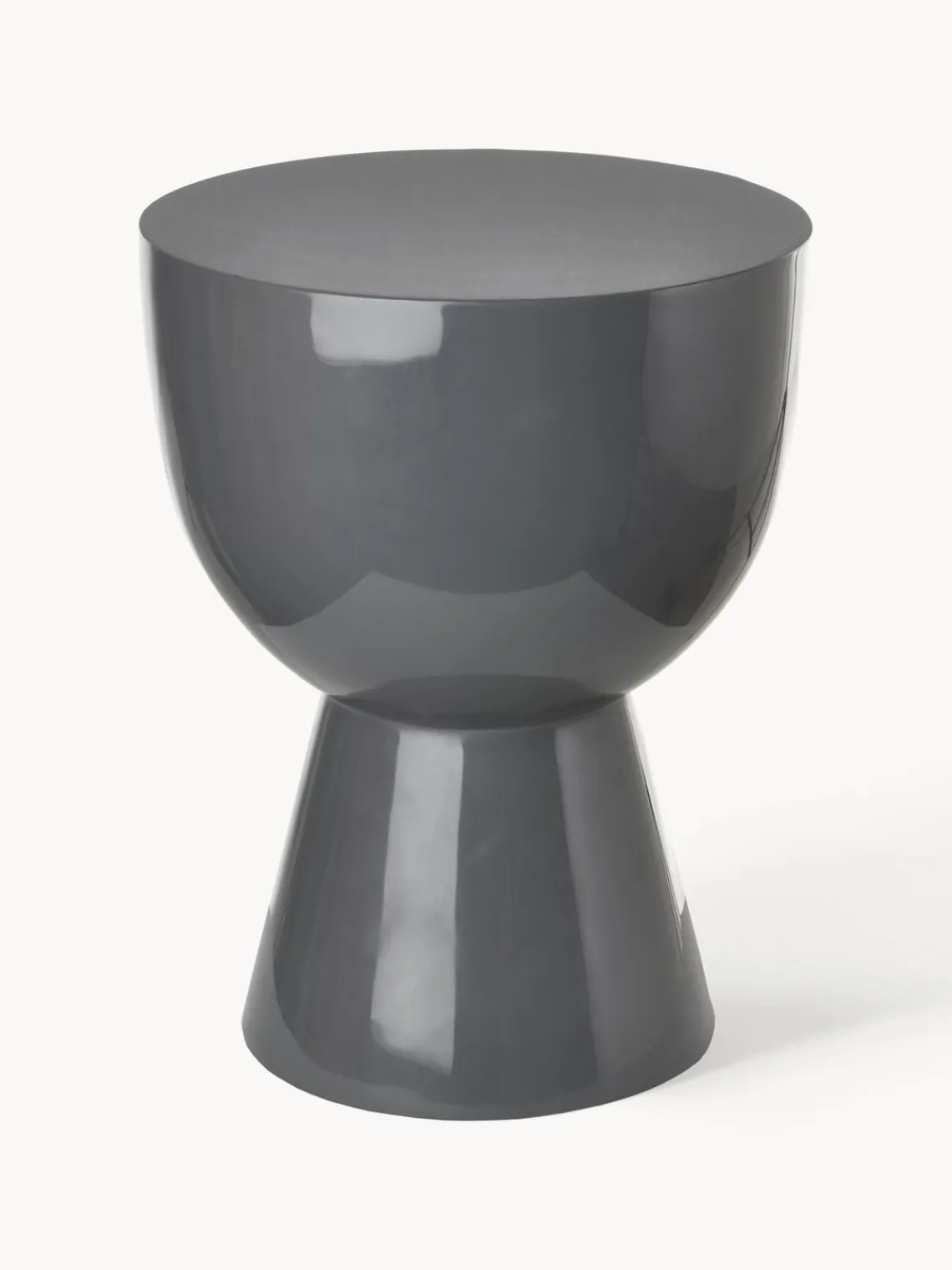 Hot Pols Potten Table d'appoint ronde Tam Tam Gris foncé