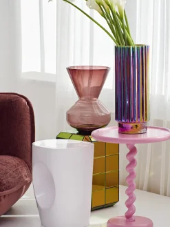 Sale Pols Potten Table d'appoint ronde Twister Rose pâle