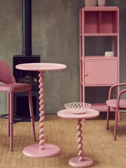 Sale Pols Potten Table d'appoint ronde Twister Rose pâle
