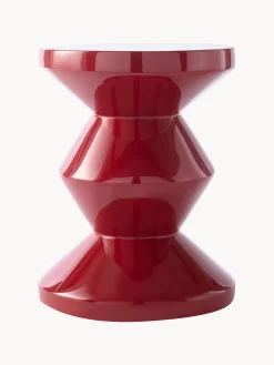 Discount Pols Potten Table d'appoint ronde Zig Zag Lie de vin