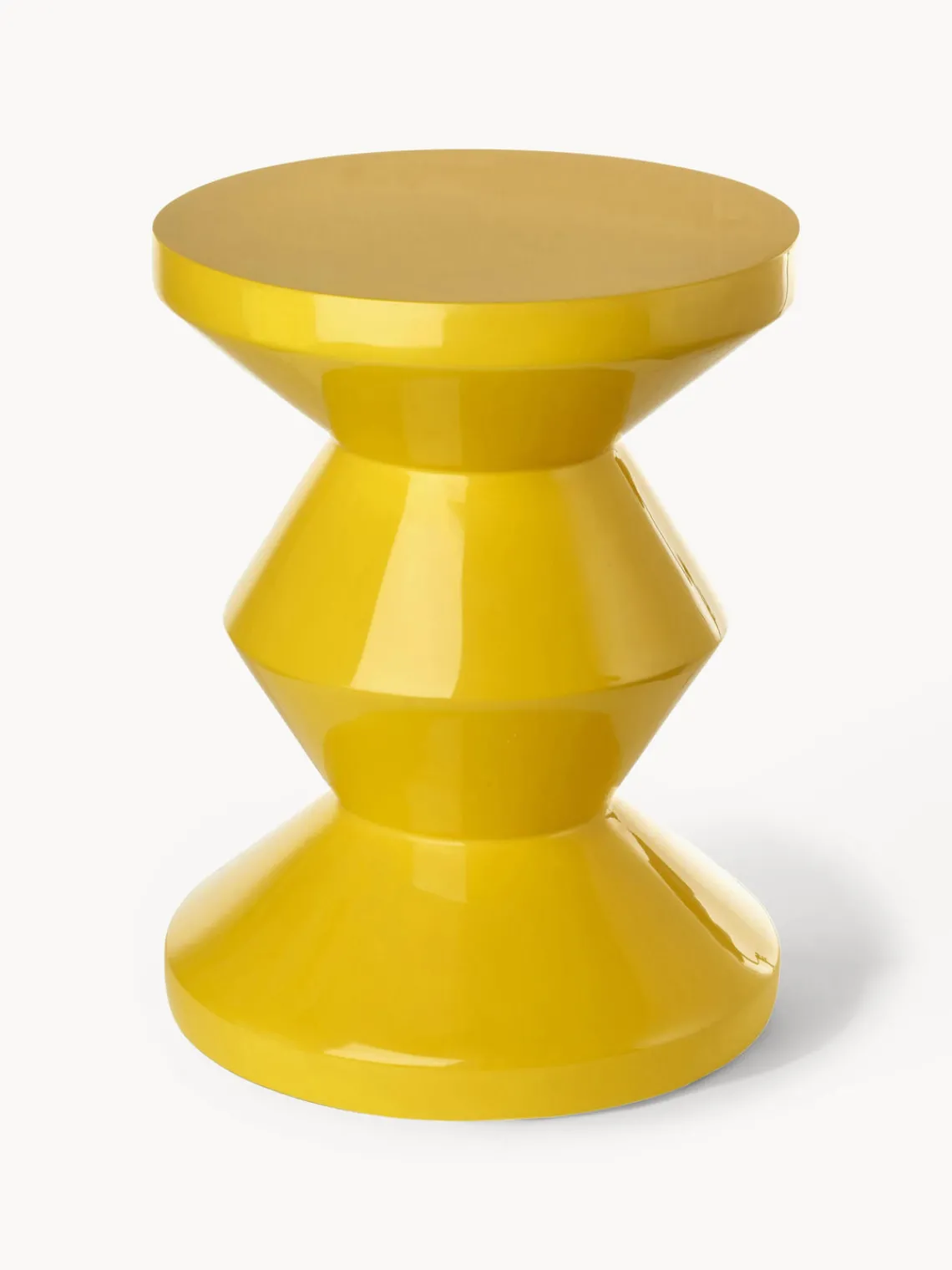 Clearance Pols Potten Table d'appoint ronde Zig Zag Jaune soleil