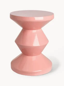 Hot Pols Potten Table d'appoint ronde Zig Zag Pêche