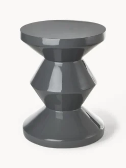 Clearance Pols Potten Table d'appoint ronde Zig Zag Gris foncé