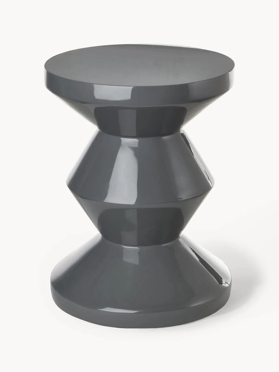 Clearance Pols Potten Table d'appoint ronde Zig Zag Gris foncé