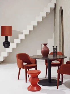 Discount Pols Potten Table d'appoint ronde Zig Zag Rouge