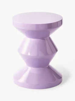 Fashion Pols Potten Table d'appoint ronde Zig Zag Lavande