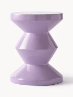 Fashion Pols Potten Table d'appoint ronde Zig Zag Lavande