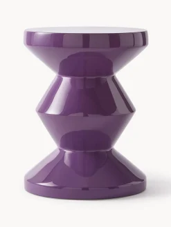 Hot Pols Potten Table d'appoint ronde Zig Zag Lilas