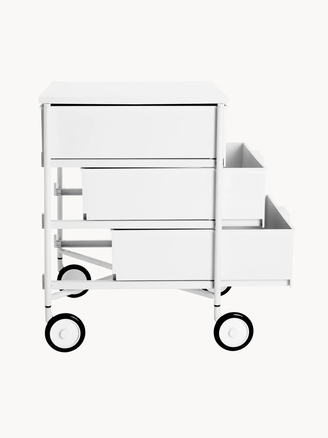 Fashion Kartell Table d'appoint sur roulettes Mobil Blanc
