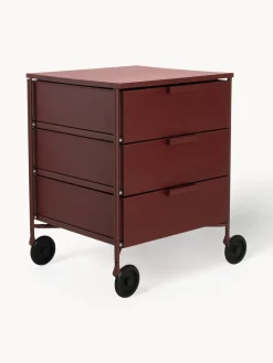 Outlet Kartell Table d'appoint sur roulettes Mobil Lie de vin