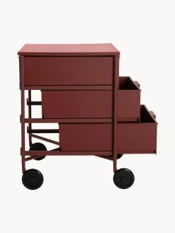 Outlet Kartell Table d'appoint sur roulettes Mobil Lie de vin