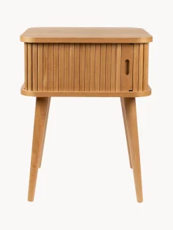 Hot Zuiver Table de chevet en bois cannelé Barbier Chêne clair