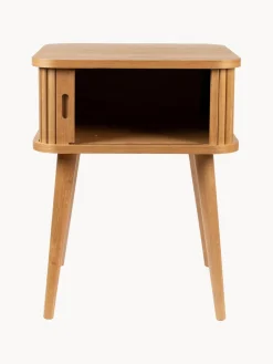 Hot Zuiver Table de chevet en bois cannelé Barbier Chêne clair