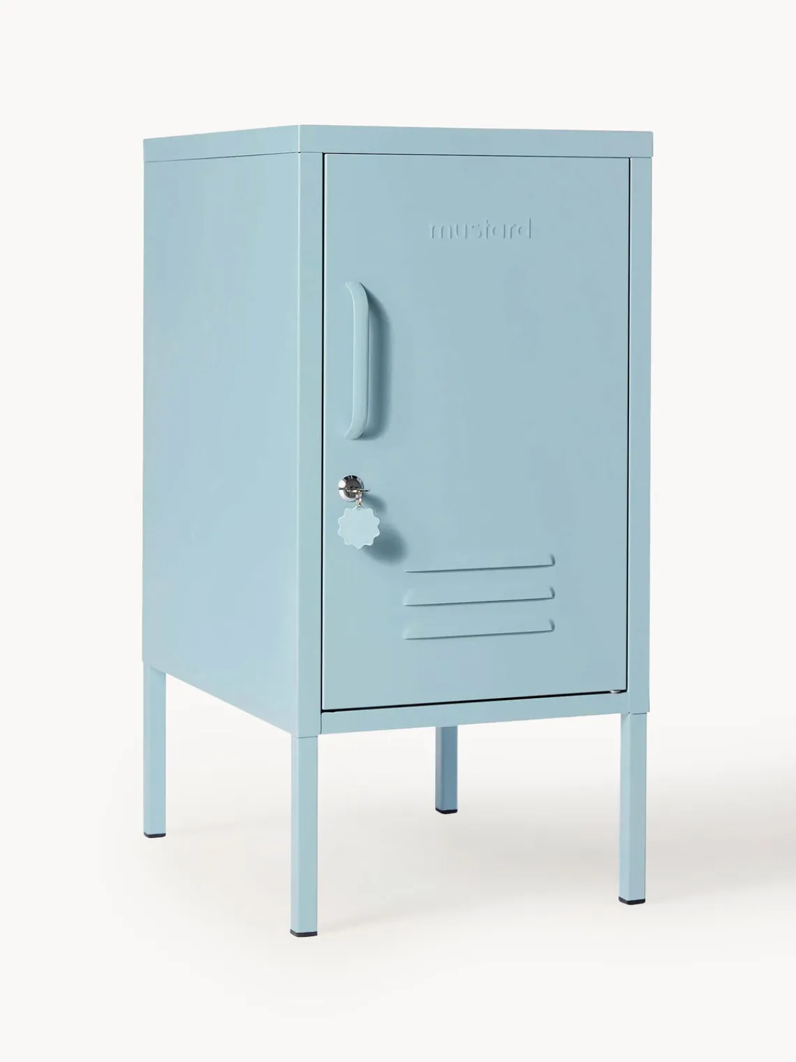 Fashion Mustard Made Table de chevet en métal The Shorty Bleu ciel