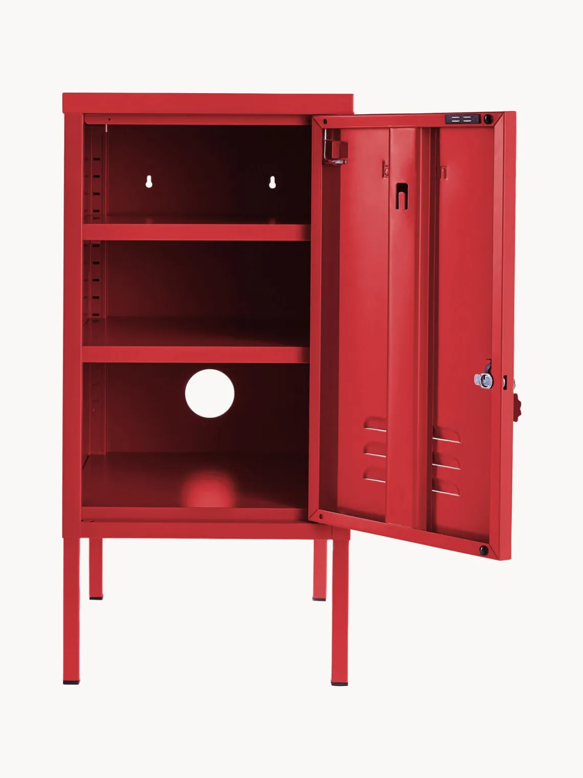 Online Mustard Made Table de chevet en métal The Shorty Rouge