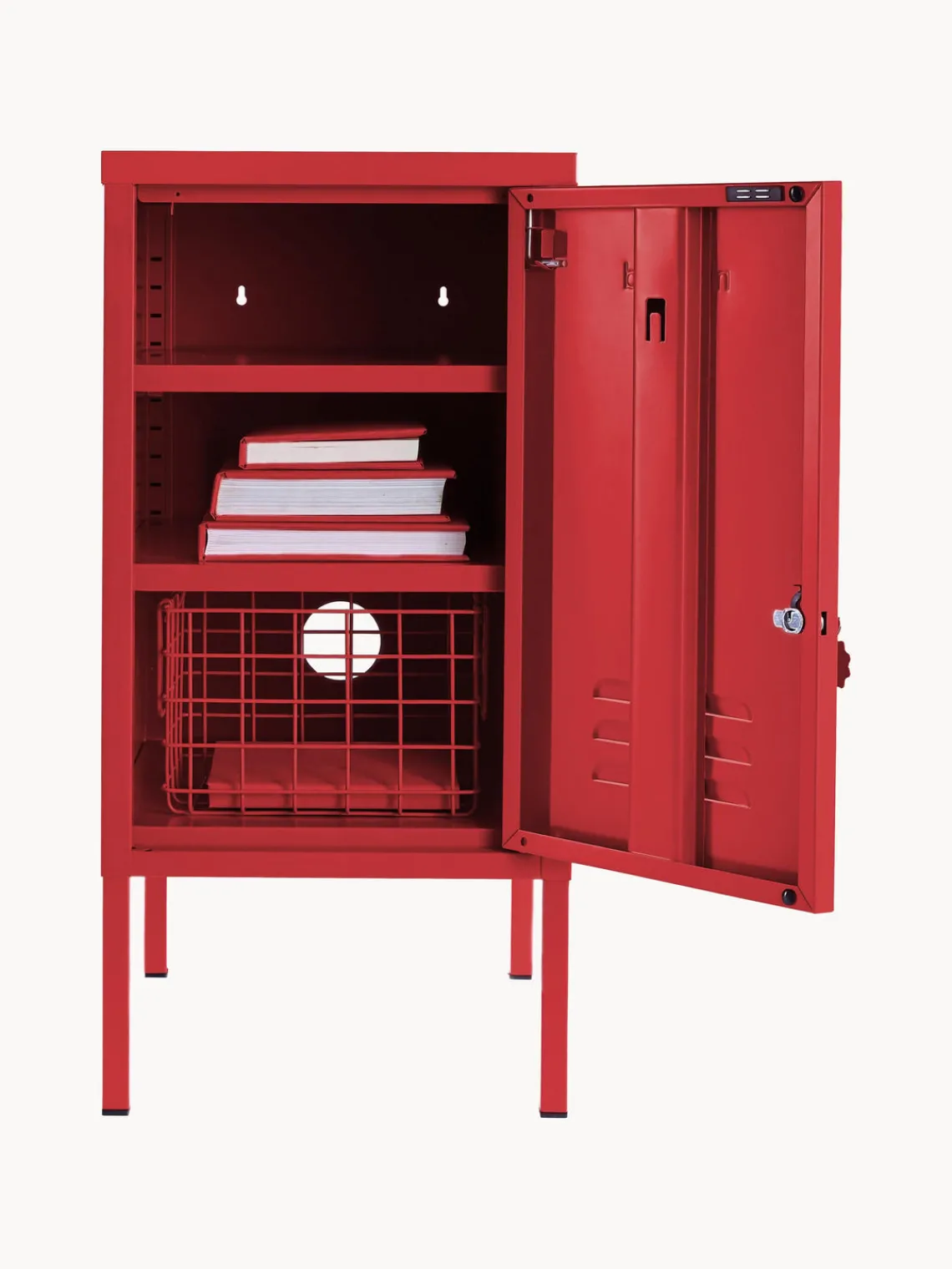 Online Mustard Made Table de chevet en métal The Shorty Rouge