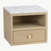 Discount Rowico Table de chevet murale avec plateau en marbre Whitmore