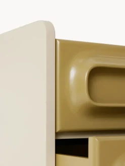 Clearance HKLIVING Table de chevet Space Vert olive, beige clair