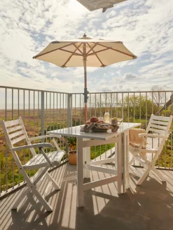Hot Cinas Table de jardin extensible en bois Butterfly