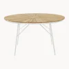 Hot Cinas Table de jardin ronde en teck Ellen, tailles variées