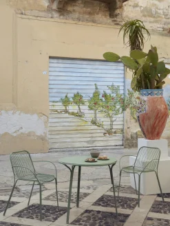 New Kartell Table de jardin ronde, Hiray, Ø 65 cm Vert sauge