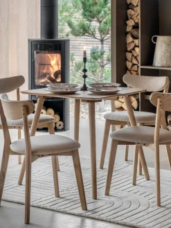 Best Westwing Table en bois Hatfield, 77 x 77 cm Chêne