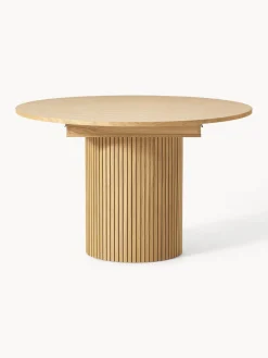Best Westwing Collection Table extensible avec pied strié Filo, 120 - 160 x 75 cm Bois de chêne, laqué