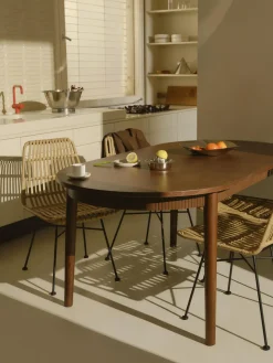 Best Westwing Collection Table extensible Calary, 180 - 230 x 92 cm Chêne brun foncé laqué