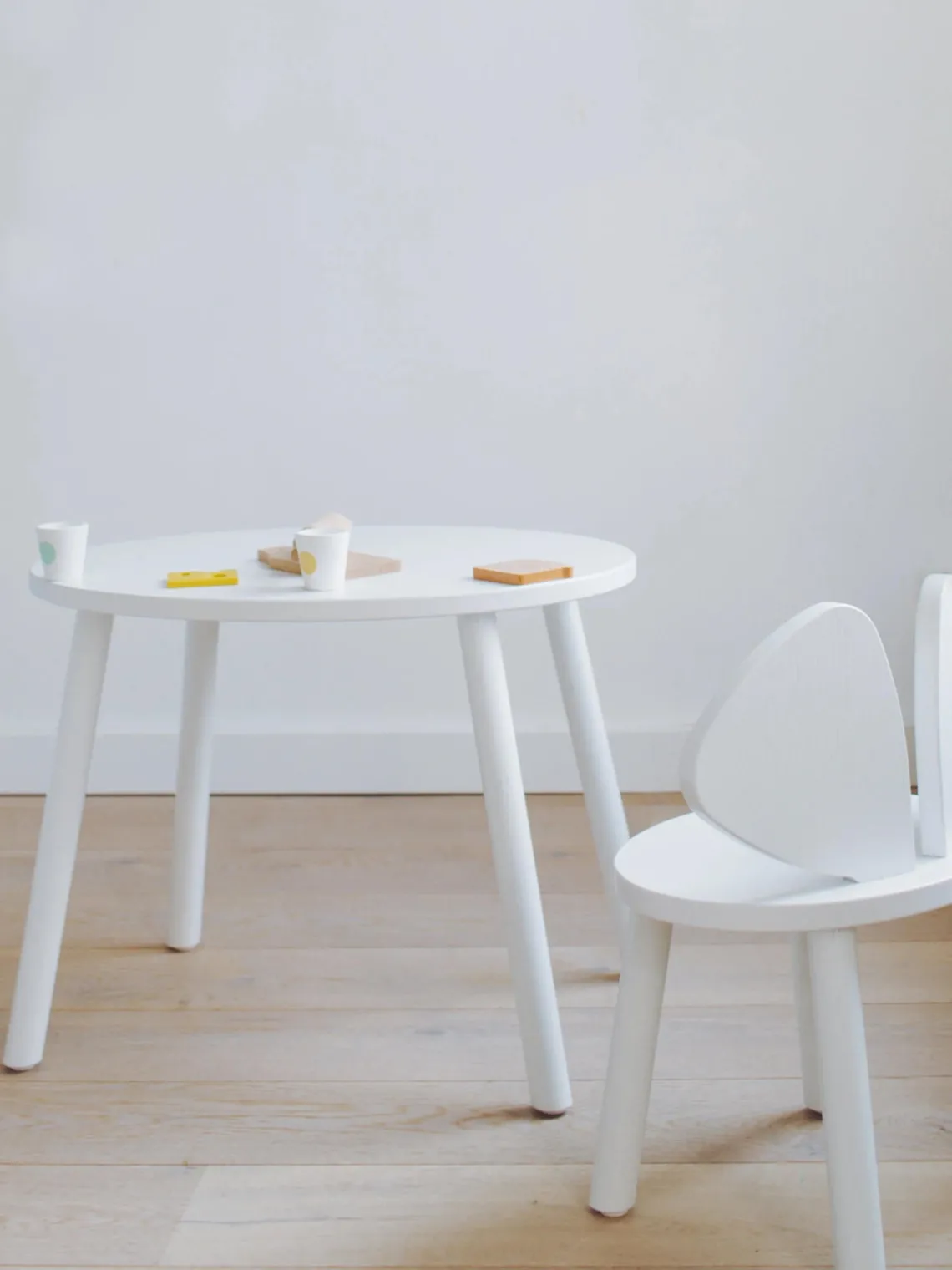 New Nofred Table ovale en chêne pour enfant Mouse Blanc