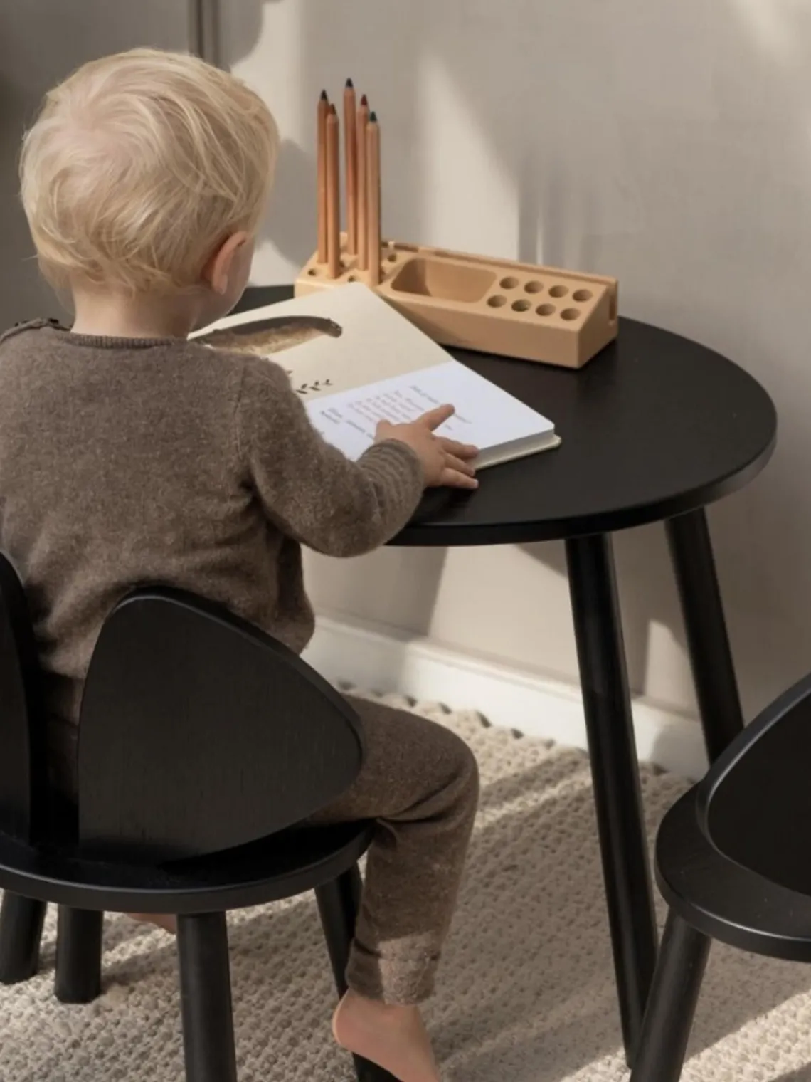Online Nofred Table ovale en chêne pour enfant Mouse Noir