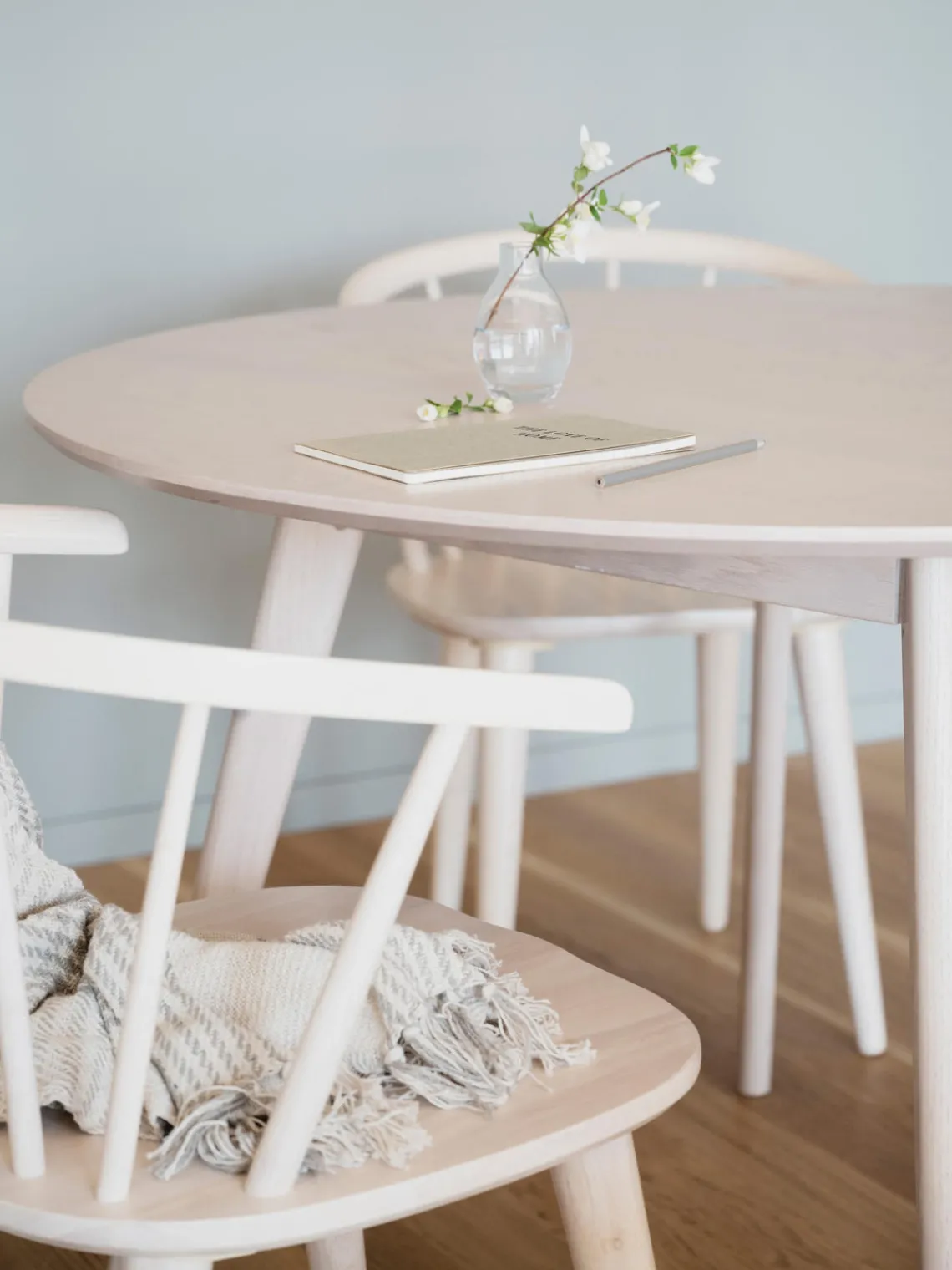 Sale Rowico Table ronde en chêne Yumi, Ø 115 cm Chêne blanc brossé