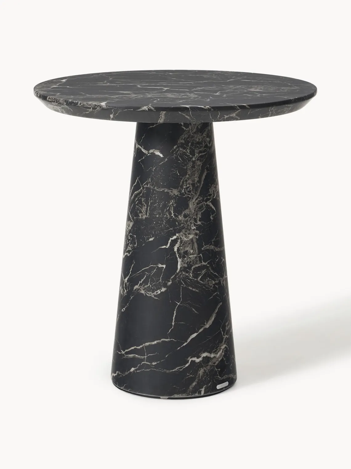 Clearance Pols Potten Table ronde look marbre Disc Noir, aspect marbre